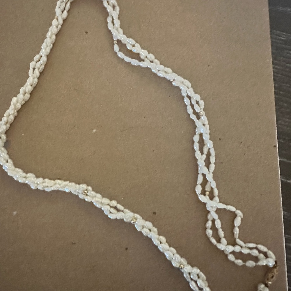 Multi-Strand Freshwater Pearl Beaded Necklace with Gold Accents 14K gold clasp - Picture 10 of 16